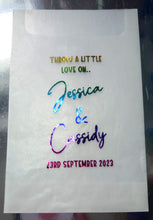 Load image into Gallery viewer, Biodegradable Wedding Glassine Bags with personal message