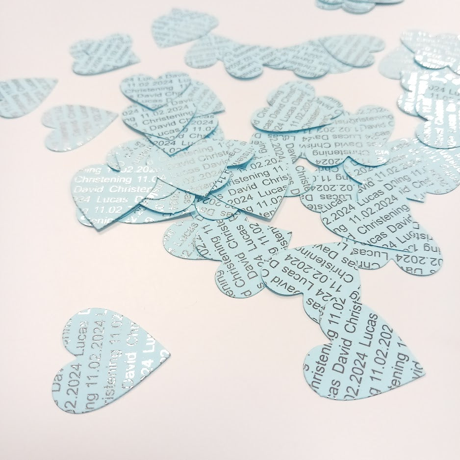 Personalised Table Confetti - Christening, Communion, Confirmation, Wedding, Birthday, Baby Shower, Hen Night