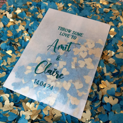 Biodegradable Wedding Confetti Glassine Bags - Amit