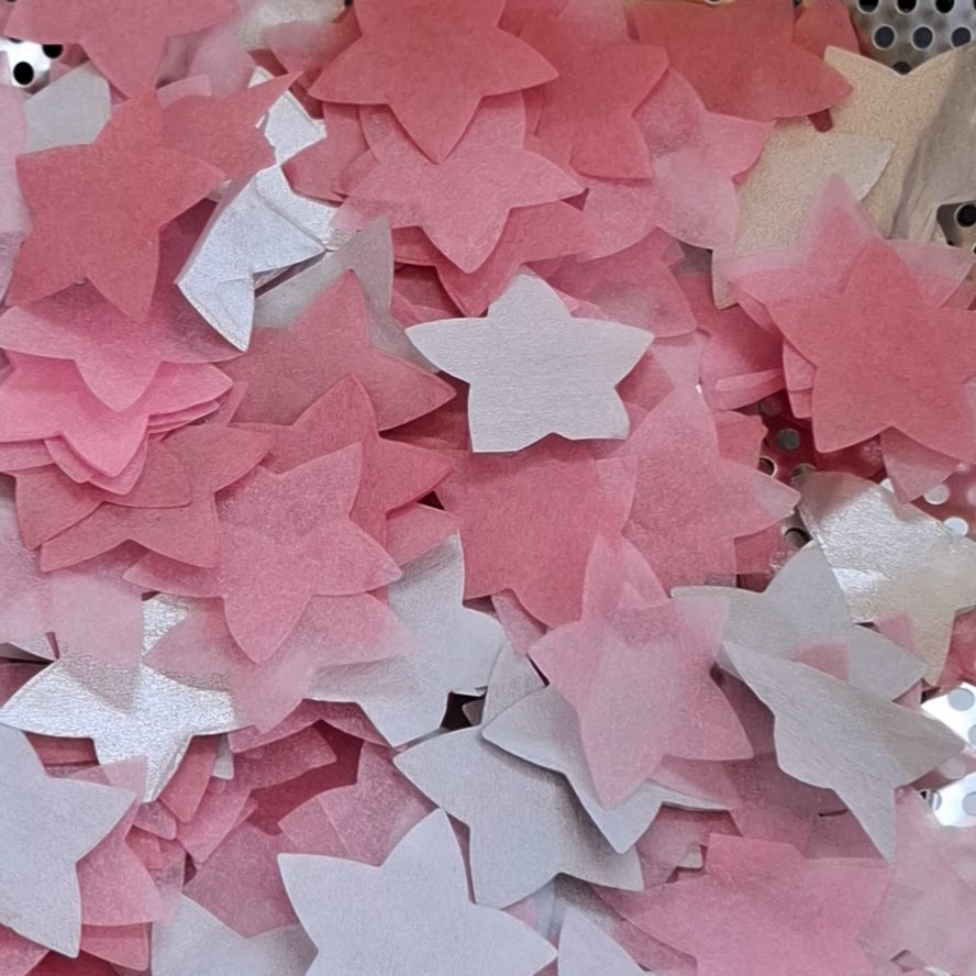Biodegradable Wedding Confetti - Rosepink, Pale Pink and Silver