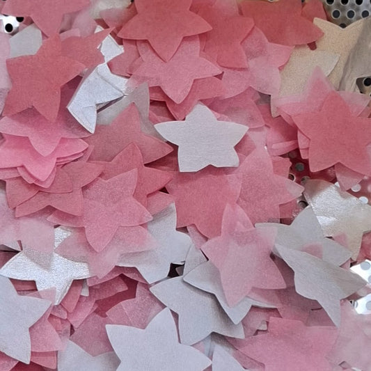 Biodegradable Wedding Confetti - Rosepink, Pale Pink and Silver