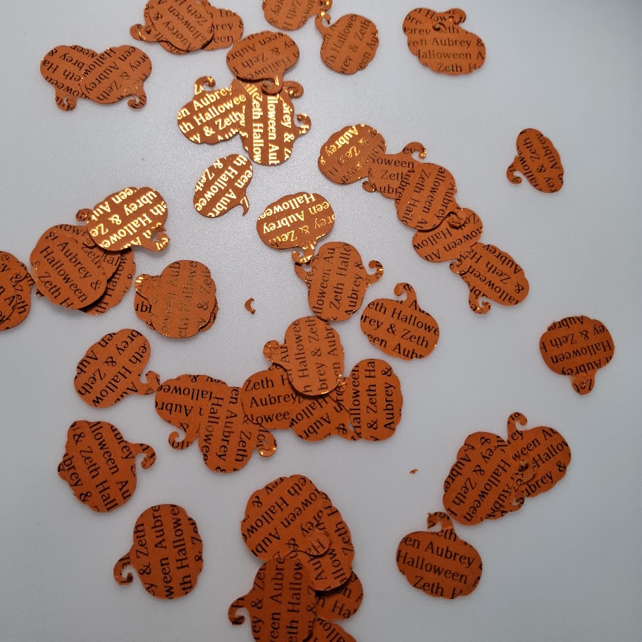 Halloween Gothic Table Confetti - Personalised