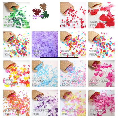 Biodegradable Wedding Confetti - White, Ivory, Sage Green, Baby Pink, Peach, Rose Pink