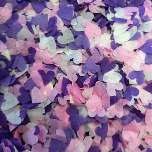 Biodegradable Wedding Confetti -  Purple, Pale Pink and Cream