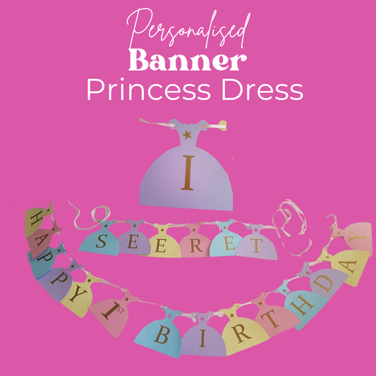 Personalised Birthday Banner - Princess Dress