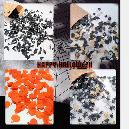 Biodegradable Tissue Paper Halloween  Gothic Wedding Confetti - Skulls - Spiders - Bats - Pumpkins