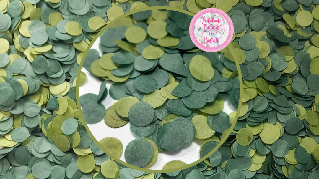 Biodegradable Wedding Confetti - Deep Green and Green Tea