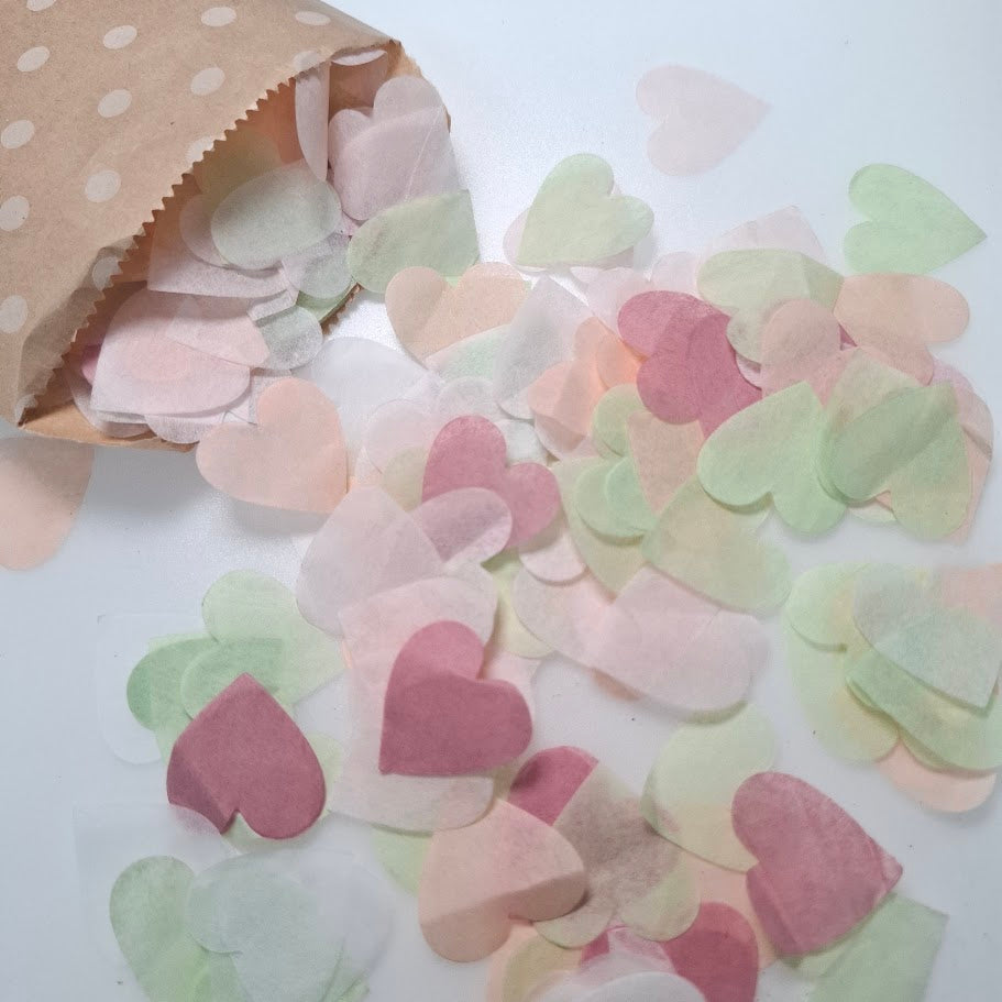 Biodegradable Wedding Confetti - White, Ivory, Sage Green, Baby Pink, Peach, Rose Pink