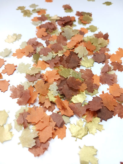 Biodegradable Maple Leaf Wedding Confetti - Autumn colours