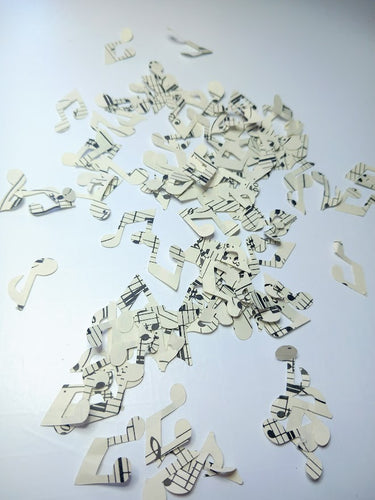Music Note Confetti made from Recycled Music Sheets for Wedding Table Confetti