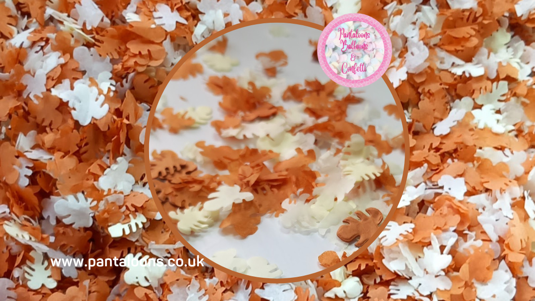 Biodegradable Wedding Confetti - Burnt Orange, Cream