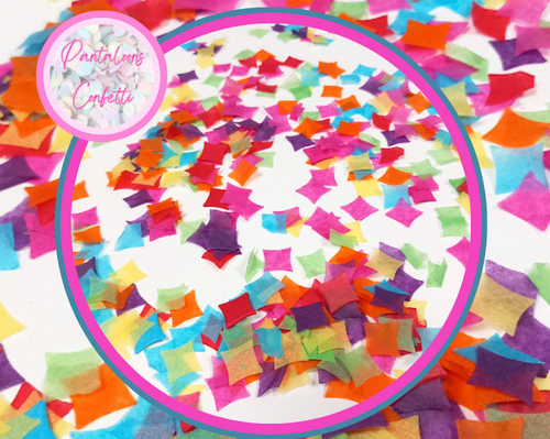 Biodegradable Curved Squares Wedding Confetti - select your own colours