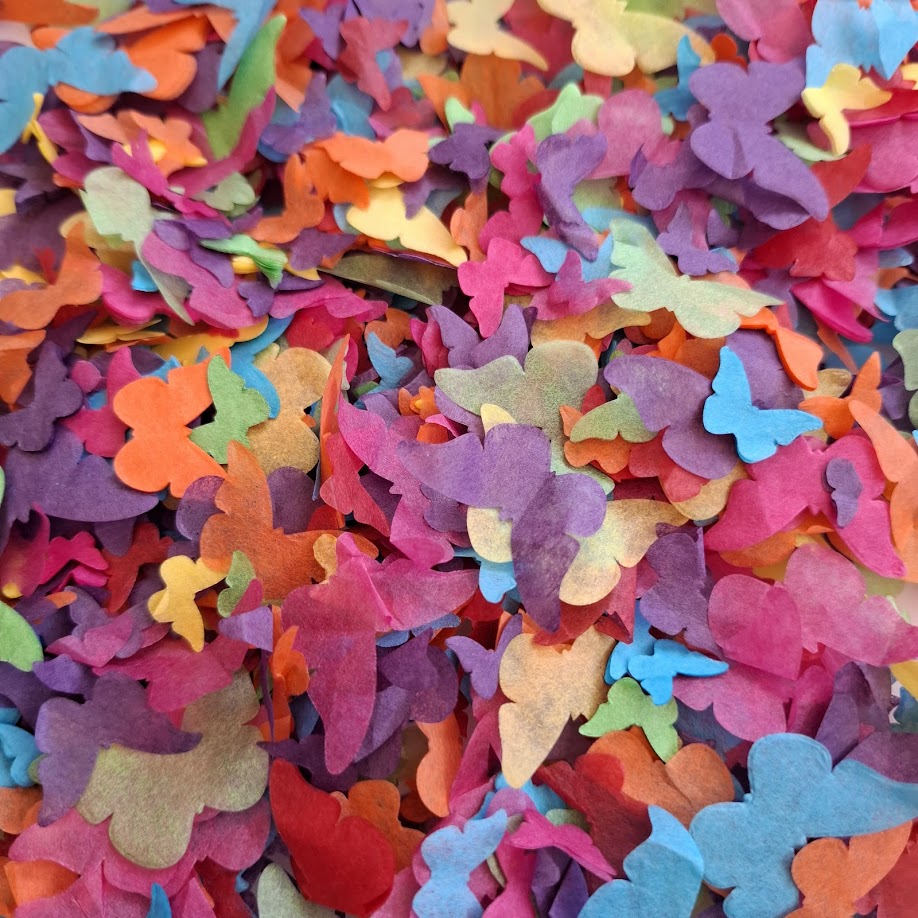 Biodegradable Wedding Butterfly Confetti - Rainbow