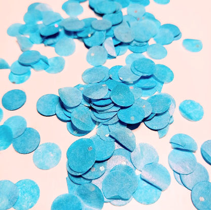 Tissue Paper Wedding and Party Confetti with glittery sparkles - Turquoise