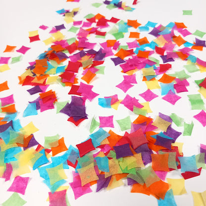 Biodegradable Curved Squares Wedding Confetti - select your own colours