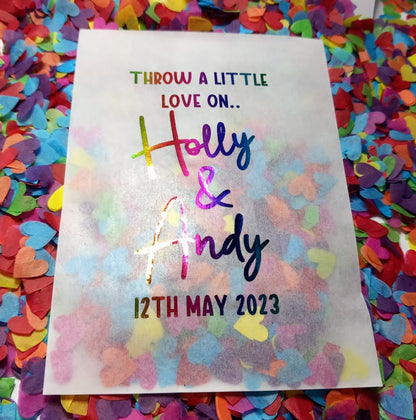 Biodegradable Wedding Confetti Glassine Bags - The Emily - Throw a little love