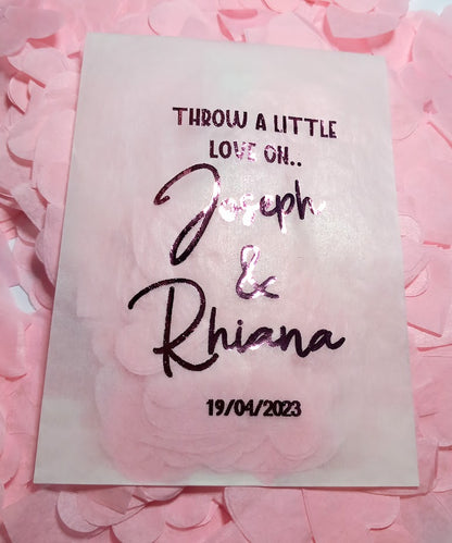 Biodegradable Wedding Confetti Glassine Bags - The Emily - Throw a little love