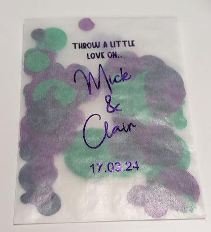 Biodegradable Wedding Confetti Glassine Bags - The Emily - Throw a little love
