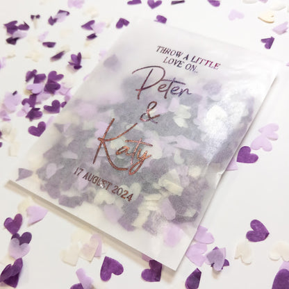 Biodegradable Wedding Confetti Glassine Bags - The Emily - Throw a little love