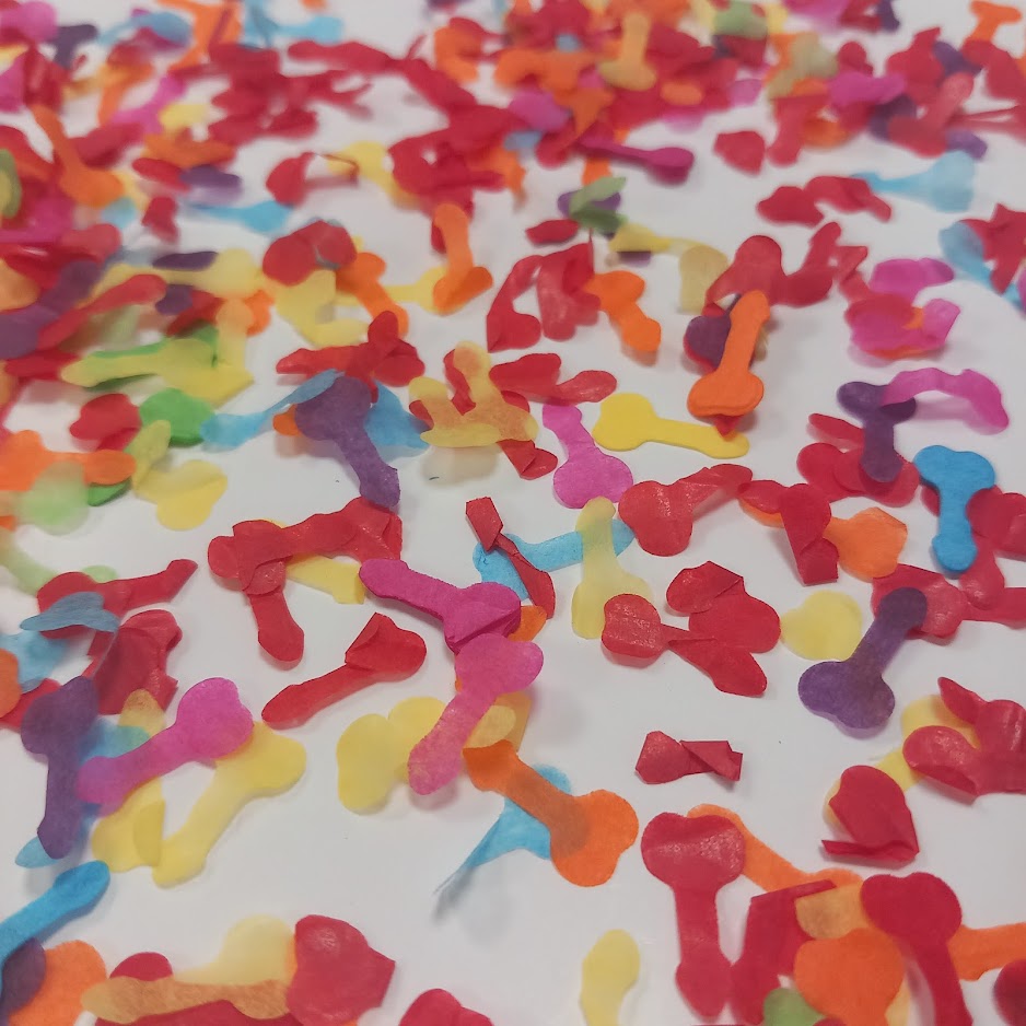 Biodegradable Hen Night and Party Confetti - Willy and Lips