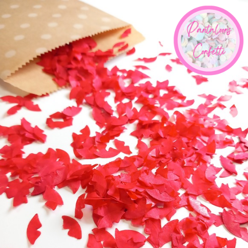 Biodegradable Wedding Confetti Lips  Red