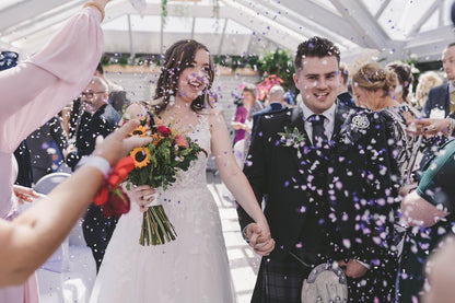 Biodegradable Wedding Confetti -  Dark Blue, Gold and Fuchsia Pink