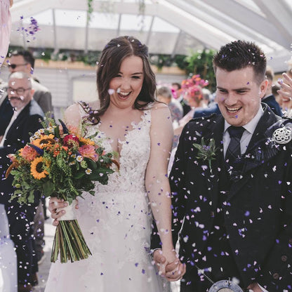 Biodegradable Christmas Wedding Confetti -  Gold, Dark Green and Red