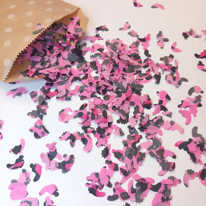 Tissue Paper Wedding Confetti Leopard Print - Pink and Black