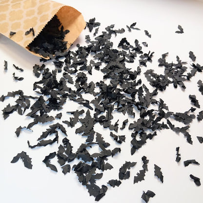 Biodegradable Halloween Bat Confetti - Black