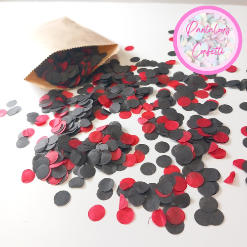 Biodegradable Wedding Confetti -  Red and Black