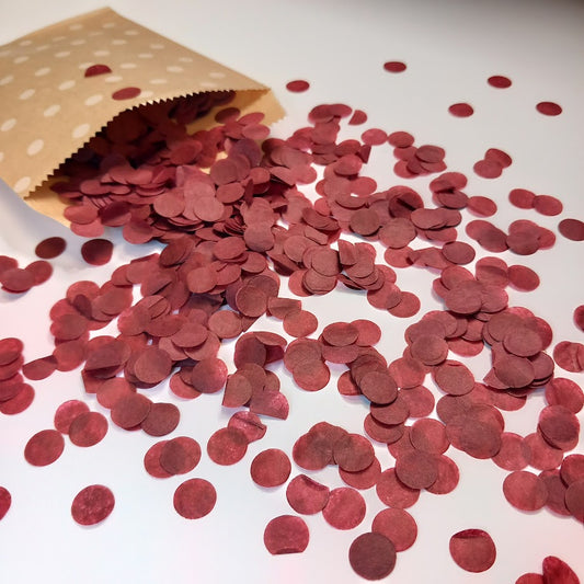 Biodegradable Wedding Confetti - Burgundy