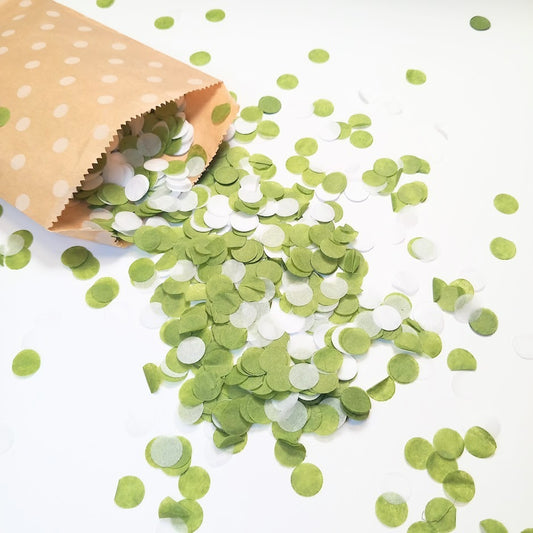 Biodegradable Wedding Confetti - White and Green Tea