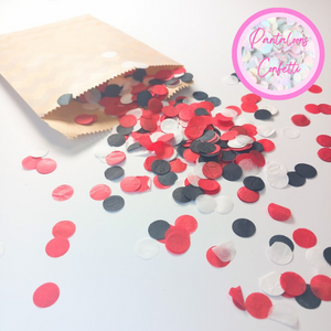 Biodegradable Wedding Confetti -  Red, Black and White