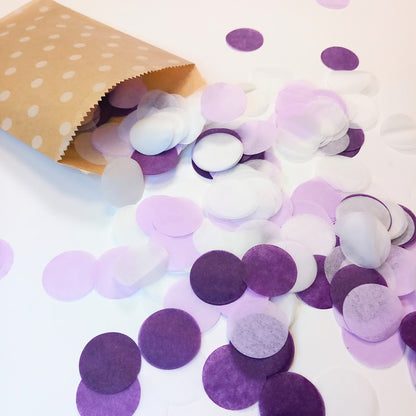 Biodegradable Wedding Confetti -  Purple, Lilac and White