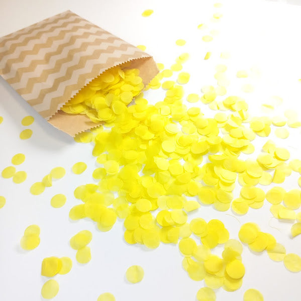 Eco Biodegradable  Wedding Confetti - Bright Yellow