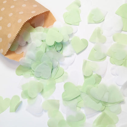 Biodegradable Wedding Confetti -  Willow Sage Green and White