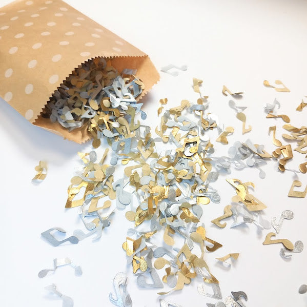 Biodegradable Notes Biodegradable Music Note Tissue Paper Wedding Confetti - Gold, Silver ...
