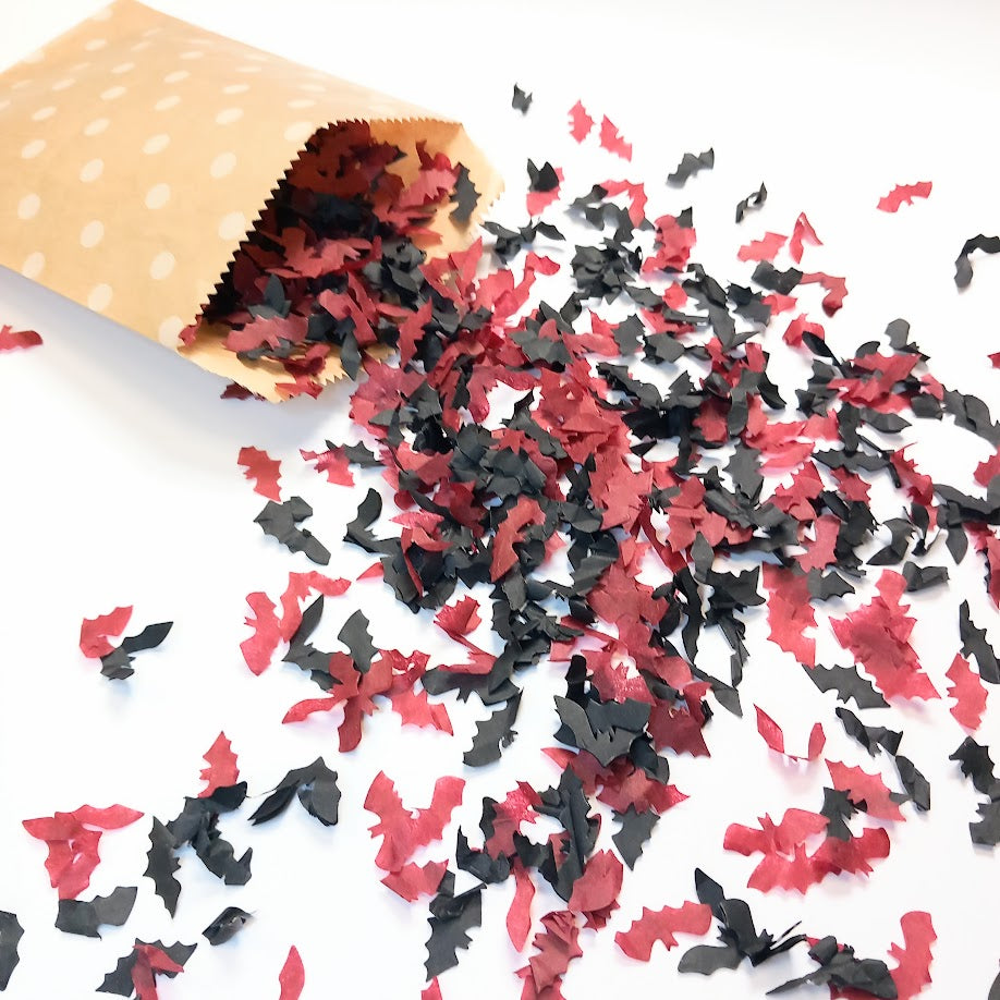 Biodegradable Halloween Bat Confetti - Black