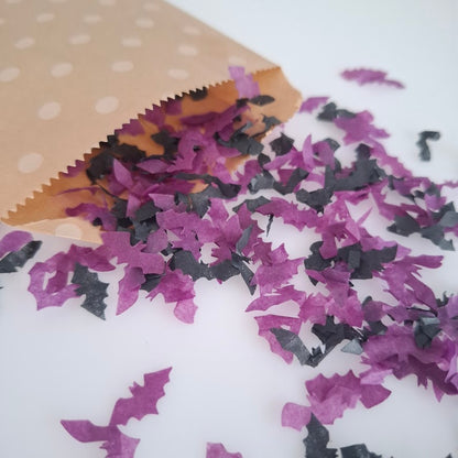 Biodegradable Halloween Bat Confetti - Black
