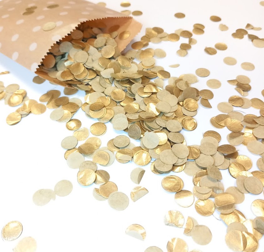 Biodegradable Wedding Confetti - Gold