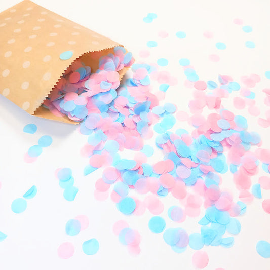 Biodegradable Tissue Paper Wedding , Christening, Baby Shower Confetti - Pale Blue and Pale Pink