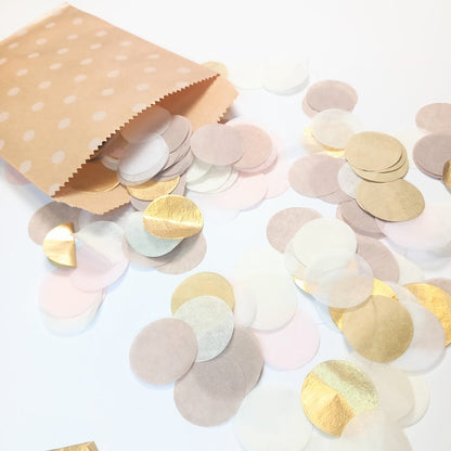 Biodegradable Wedding Confetti -  Blush, Beige, White, Ivory and Gold