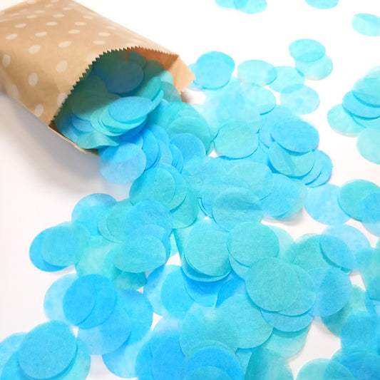 Biodegradable Wedding Confetti - Turquoise Blue and Caribbean Blue