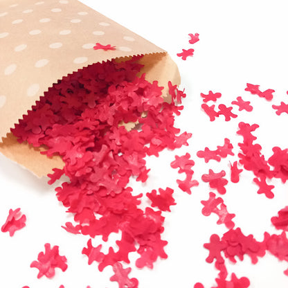 Biodegradable Christmas Gingerbread Wedding Confetti Red Gold
