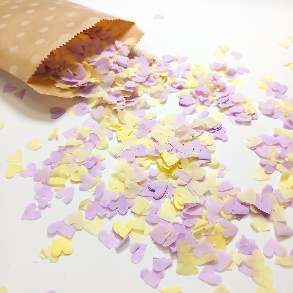 Biodegradable Wedding Confetti -  Lilac and Pale Yellow