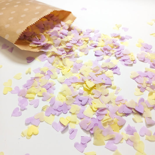 Biodegradable Wedding Confetti -  Lilac and Pale Yellow