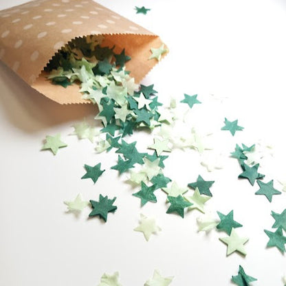 Biodegradable Wedding Confetti -  Deep Green and Sage Green