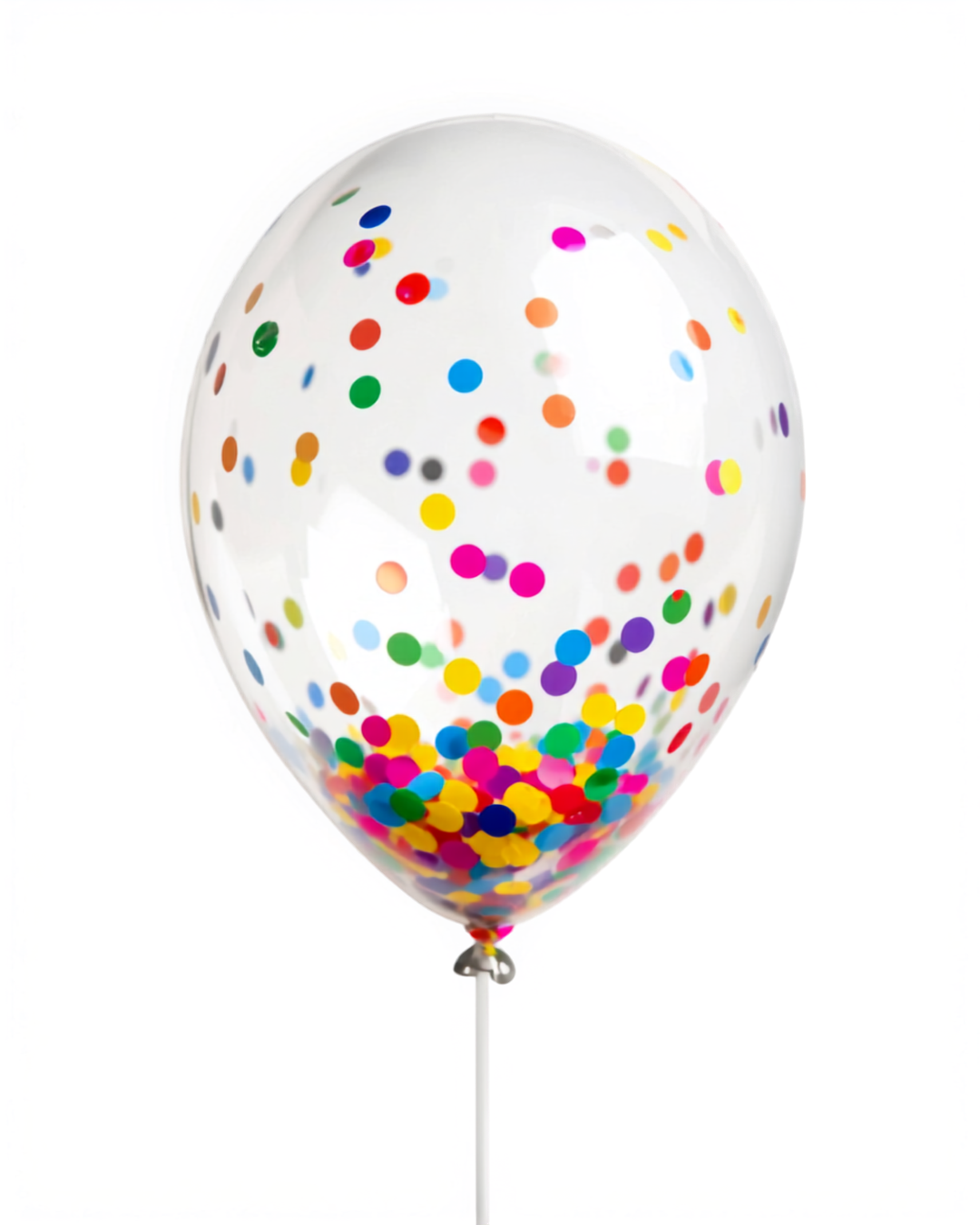 Confetti Filled Balloons with Free Ribbon - Rainbow colours