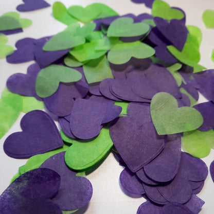 Biodegradable Wedding Confetti -  Purple and Apple Green