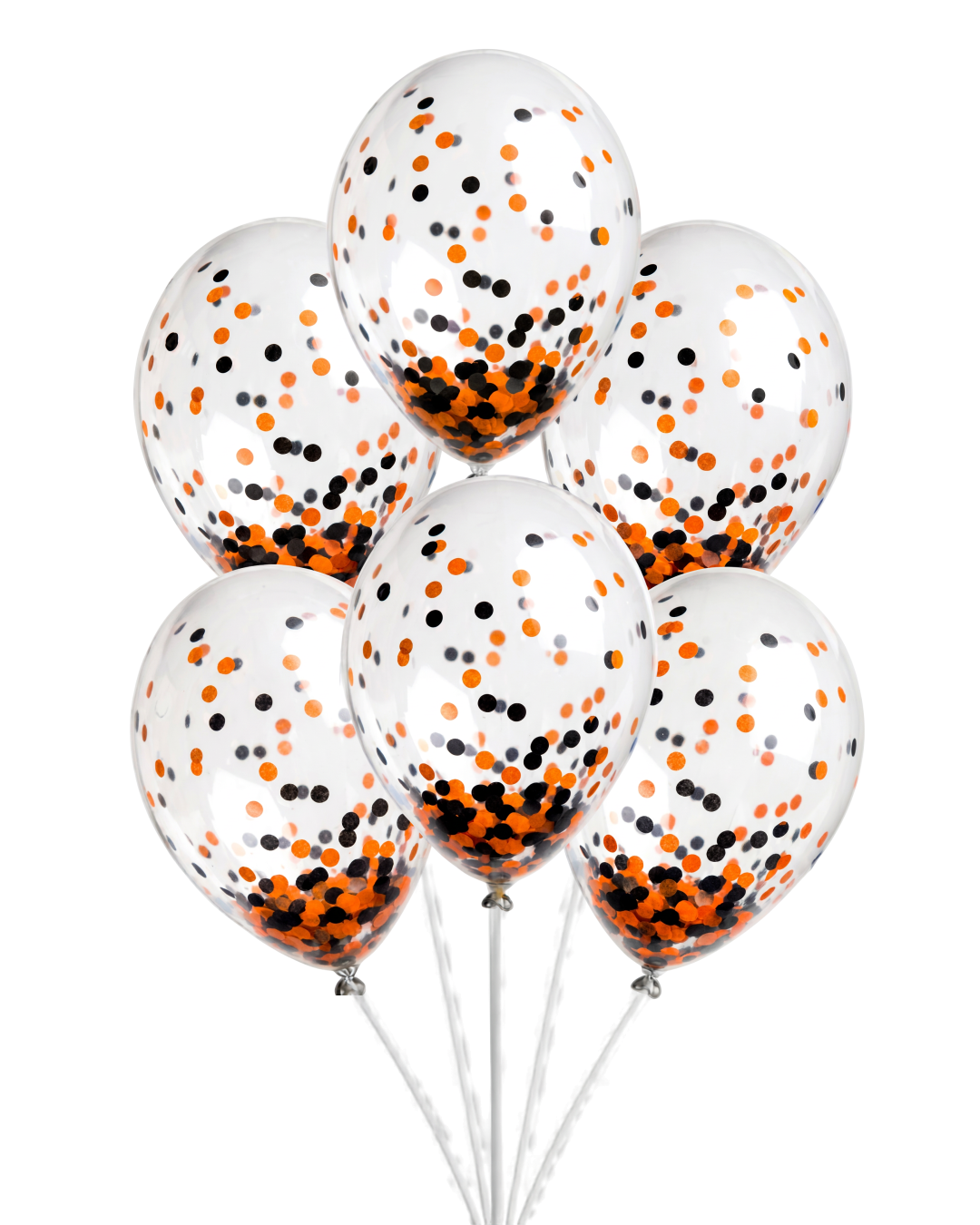 Confetti Filled Balloons with Free Ribbon - Halloween or Gothic Colours - Party or Wedding